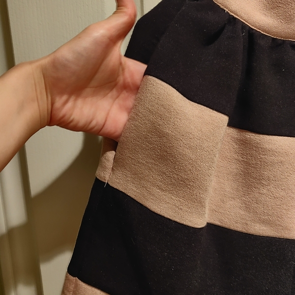 BCBGeneration blush pink and black striped skirt - Picture 2 of 4